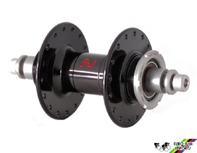 Phil Wood Fixed/Free High Flange Black Track Hub REAR